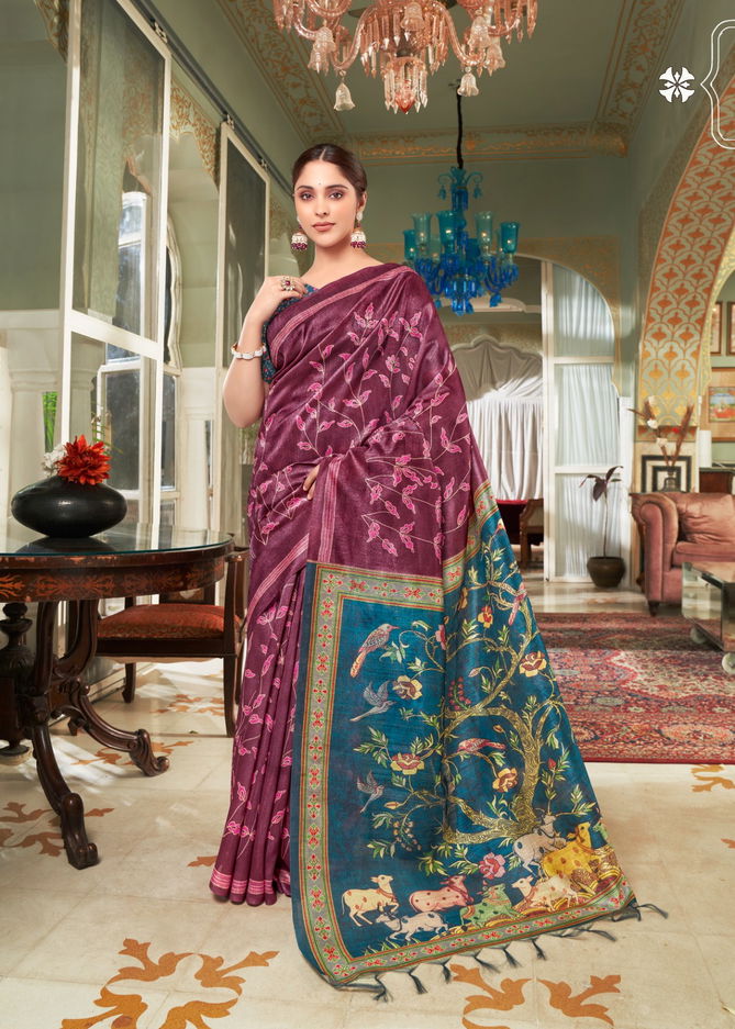 Madhubani By Shreyans MP-01 To MP-09 Printed Saree Catalog